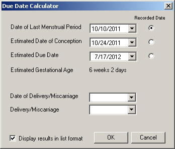 Pregnancy Due Date Chart Conception